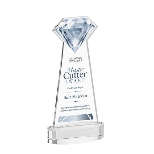 Awards and Plaques - Crystal Trophies - Diamond Full Color on Alberton Base Clear Crystal Trophy