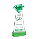 Diamond Full Color on Alberton Base Green Crystal Trophy