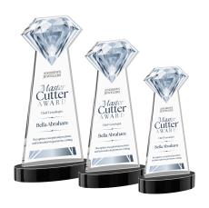 Diamond Full Color on Alberton Base Black Crystal Trophy - Crystal Trophies