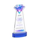 Diamond Full Color on Alberton Base Blue Crystal Trophy