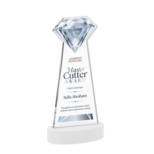 Awards and Plaques - Crystal Trophies - Diamond Full Color on Alberton Base Fagan Crystal Trophy