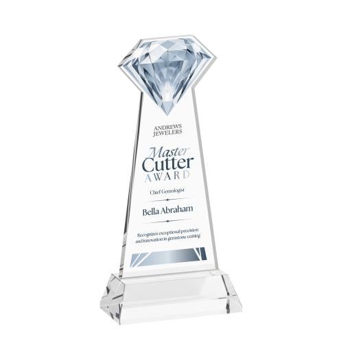 Awards and Plaques - Crystal Trophies - Diamond Full Color on Hartford Base Clear Crystal Trophy
