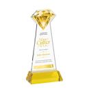 Diamond Full Color on Hartford Base Gold Crystal Trophy