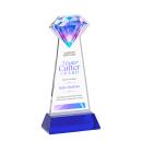 Diamond Full Color on Hartford Base Blue Crystal Trophy