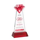 Diamond Full Color on Hartford Base Red Crystal Trophy
