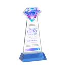 Diamond Full Color on Hartford Base Sky Blue Crystal Trophy