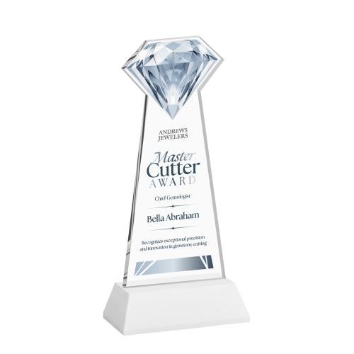 Awards and Plaques - Crystal Trophies - Diamond Full Color on Hartford Base Fagan Crystal Trophy