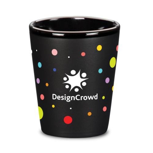 Custom Barware Glasses - Shot Glasses - Robertson Ceramic Shot -  Full Color