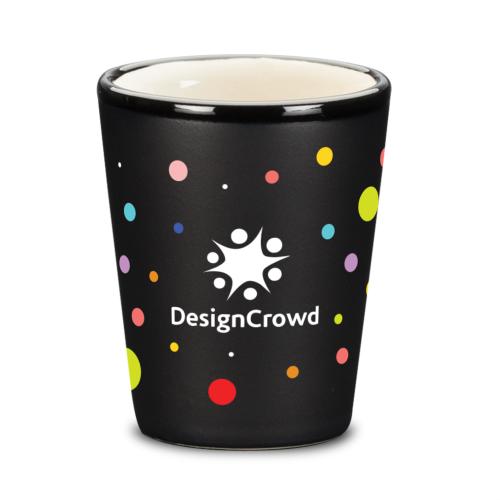 Custom Barware Glasses - Shot Glasses - Robertson Ceramic Shot -  Full Color