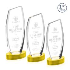 Colorado on Base Gold Peaks Crystal Trophy - Crystal Trophies