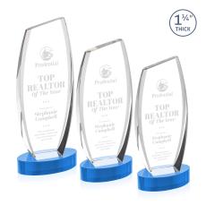 Colorado on Base Sky Blue Peaks Crystal Trophy - Crystal Trophies
