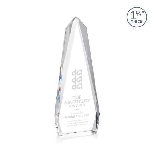 Awards and Plaques - Crystal Trophies - Cheswick Obelisk Crystal Trophy