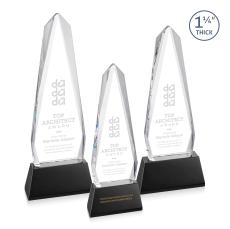 Cheswick on Pruitt Base Black Obelisk Crystal Trophy - Crystal Trophies
