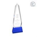 Cheswick on Pruitt Base Blue Obelisk Crystal Trophy