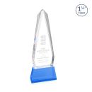 Cheswick on Pruitt Base Sky Blue Obelisk Crystal Trophy