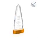 Cheswick on Alberton Base Amber Obelisk Crystal Trophy