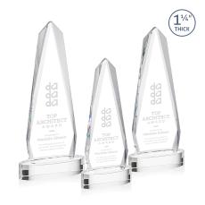 Cheswick on Alberton Base Clear Obelisk Crystal Trophy - Crystal Trophies