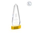 Cheswick on Alberton Base Gold Obelisk Crystal Trophy