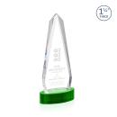 Cheswick on Alberton Base Green Obelisk Crystal Trophy