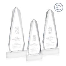 Cheswick on Alberton Base Fagan Obelisk Crystal Trophy - Crystal Trophies