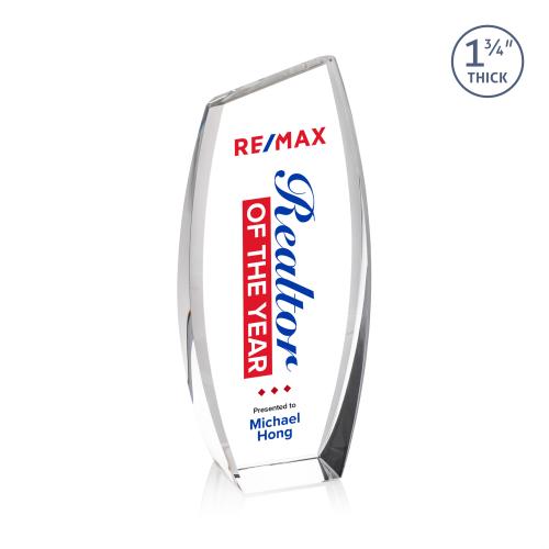Awards and Plaques - Crystal Trophies - Colorado Full Color Clear Peaks Crystal Trophy