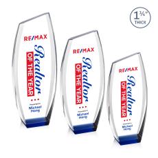 Colorado Full Color Blue Peaks Crystal Trophy - Custom Trophies