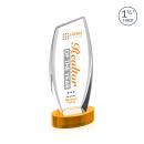 Colorado Full Color on Base Amber Peaks Crystal Trophy
