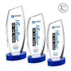 Colorado Full Color on Base Blue Peaks Crystal Trophy - Custom Trophies
