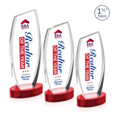 Colorado Full Color on Base Red Peaks Crystal Trophy - Custom Trophies