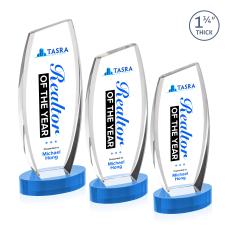 Colorado Full Color on Base Sky Blue Peaks Crystal Trophy - Custom Trophies
