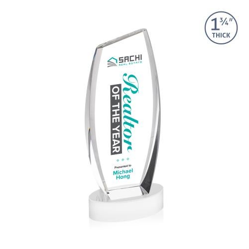 Awards and Plaques - Crystal Trophies - Colorado Full Color on Base Fagan Peaks Crystal Trophy