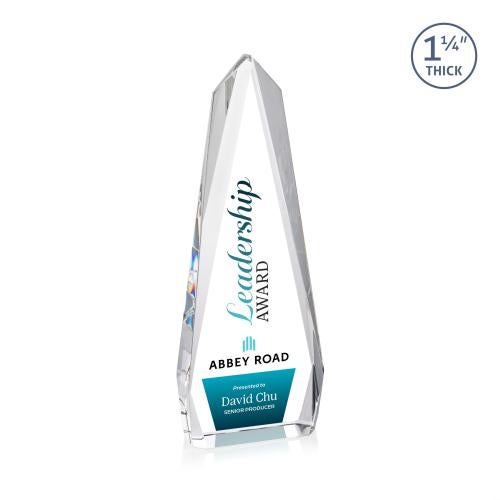Awards and Plaques - Crystal Trophies - Cheswick Full Color Obelisk Crystal Trophy