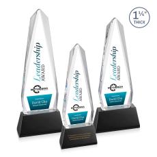 Cheswick Full Color on Pruitt Base Black Obelisk Crystal Trophy - Custom Trophies