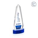 Cheswick Full Color on Alberton Base Blue Obelisk Crystal Trophy