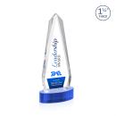 Cheswick Full Color on Alberton Base Sky Blue Obelisk Crystal Trophy