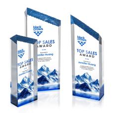 Hendrix Full Color Peaks Crystal Trophy - Custom Trophies