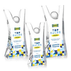 Full Color Barajas 8" Crystal Trophy - Crystal Trophies