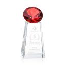 Tall Ruby Crystal Trophy