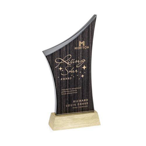 Awards and Plaques - Eco-Friendly Trophies - Wilhelm Slatewood Gold Peaks Wood Trophy
