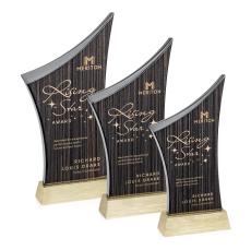 Wilhelm Slatewood Gold Peaks Wood Trophy - Eco-Friendly Trophies