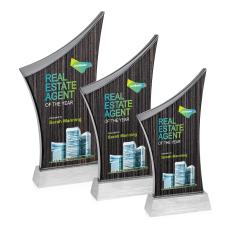 Wilhelm Slatewood Full Color Silver Peaks Wood Trophy - Eco-Friendly Trophies