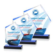 Oneill Full Color Blue Polygon Acrylic Trophy - Acrylic Trophies