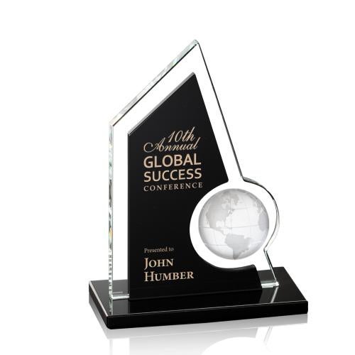 Awards and Plaques - Crystal Trophies - Lopez Globe Peaks Crystal Trophy