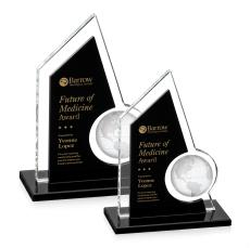 Lopez Globe Peaks Crystal Trophy - Crystal Globe Awards