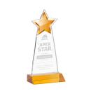 Starlite Amber Crystal Trophy