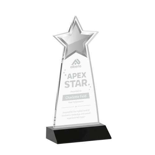 Awards and Plaques - Crystal Trophies - Starlite Black Crystal Trophy