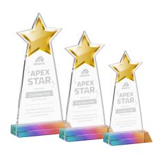 Starlite Prismatic Crystal Trophy - Crystal Star Trophies