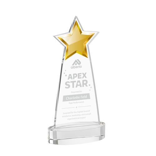 Awards and Plaques - Crystal Trophies - Starlite on Alberton Base Clear Crystal Trophy