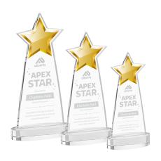 Starlite on Alberton Base Clear Crystal Trophy - Star Trophies