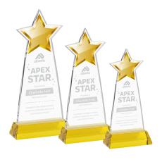 Starlite on Hartford Base Gold Crystal Trophy - Star Trophies